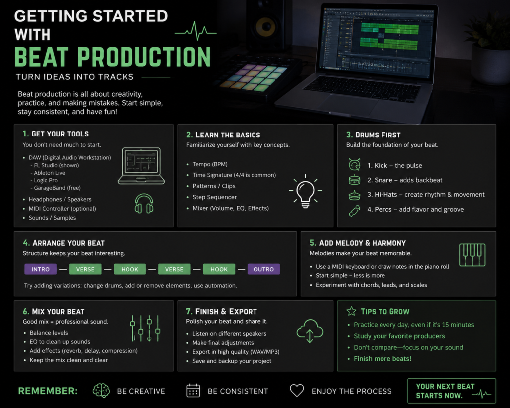 getting started with beat production
