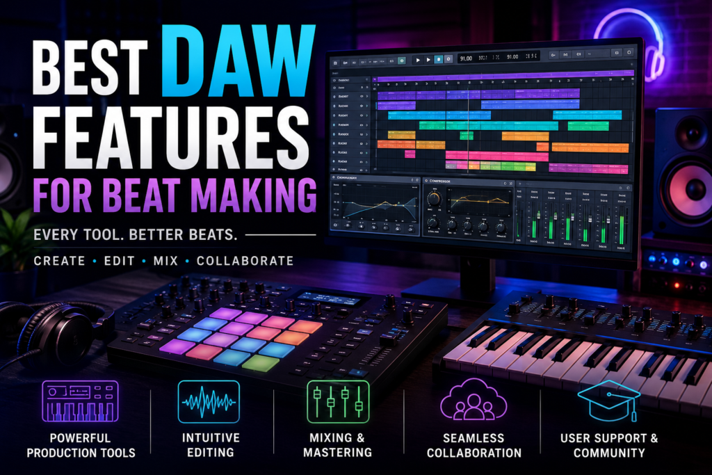 Best DAW features for beat making